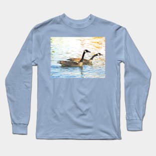 Canada Geese Pair No.4 Long Sleeve T-Shirt